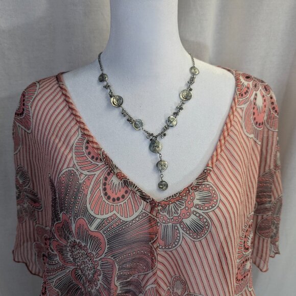 Laundry by Shelli Segal Size XS 100% Silk Sheer Top - Picture 4 of 16